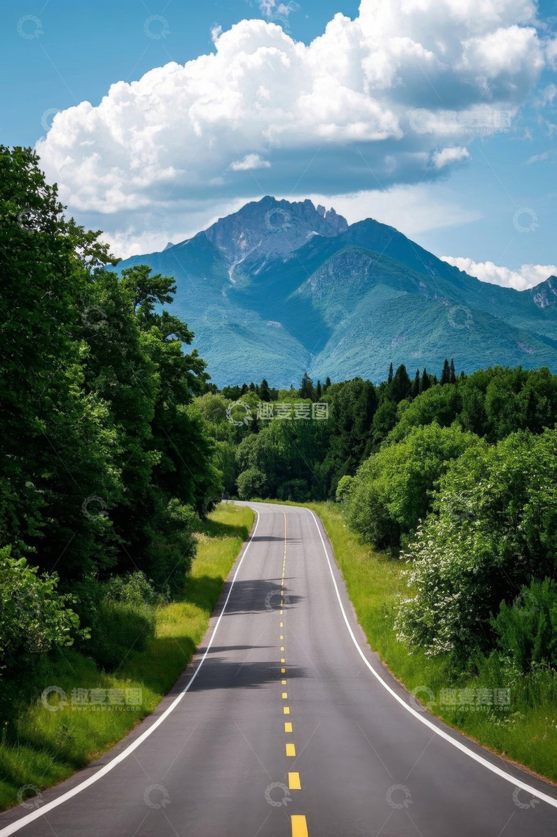 高清大图下载【趣麦麦图】山间公路自然风光