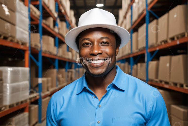高清大图下载【趣麦麦图】仓库工人微笑近景