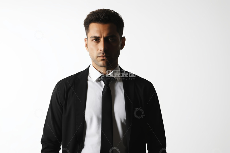 高清大图下载【趣麦麦图】身着西装的男士正面肖像