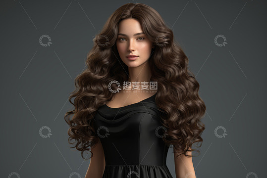 长发女子时尚肖像