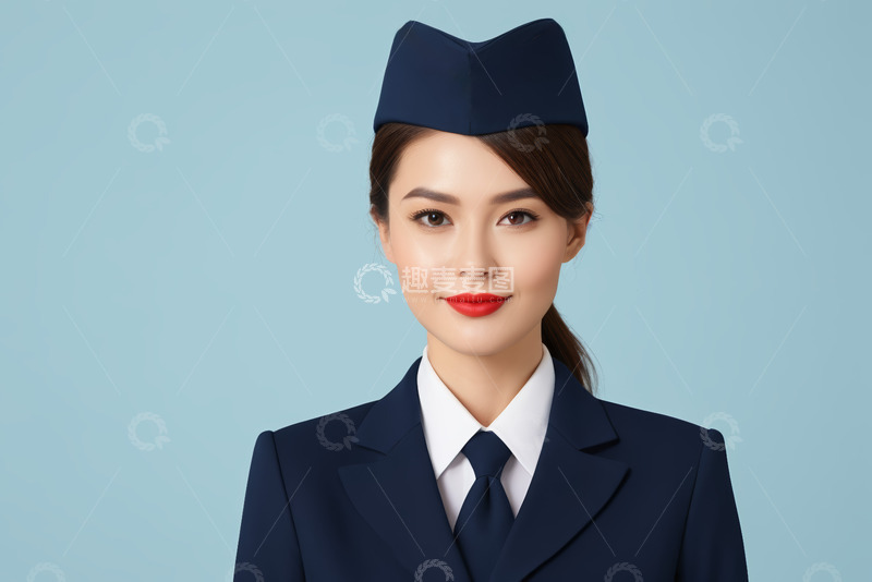 高清大图下载【趣麦麦图】职业装空姐半身照