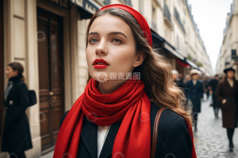 高清大图下载【趣麦麦图】街头时尚装扮的女子