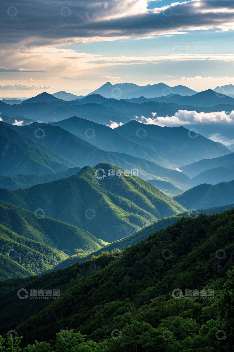 高清大图下载【趣麦麦图】连绵群山自然风光全景