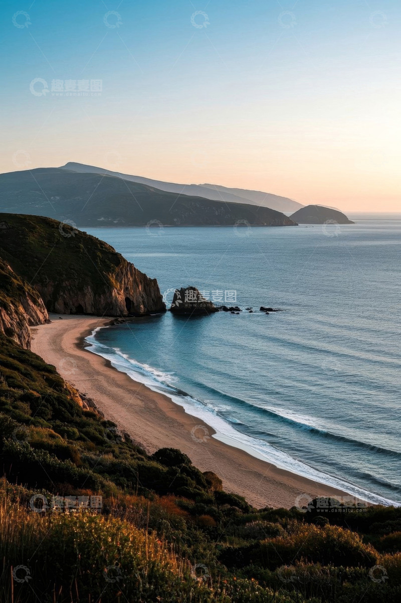 高清大图下载【趣麦麦图】海滩自然风光全景