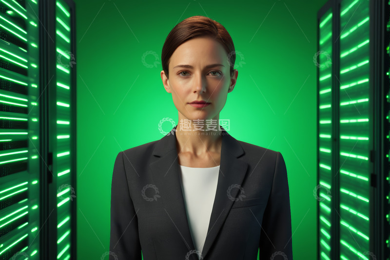高清大图下载【趣麦麦图】身着西装的职业女性正面照