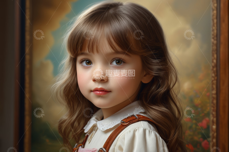 高清大图下载【趣麦麦图】可爱小女孩肖像特写