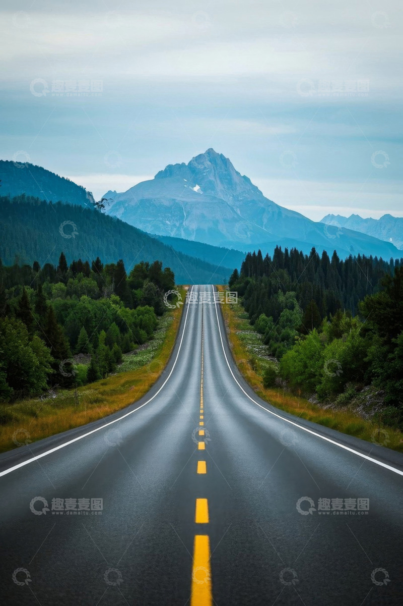 高清大图下载【趣麦麦图】山间公路自然风光