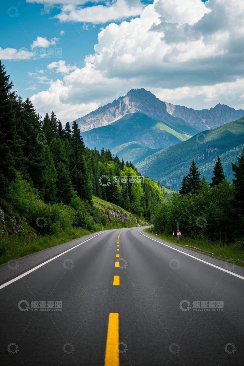 高清大图下载【趣麦麦图】山间公路自然风光