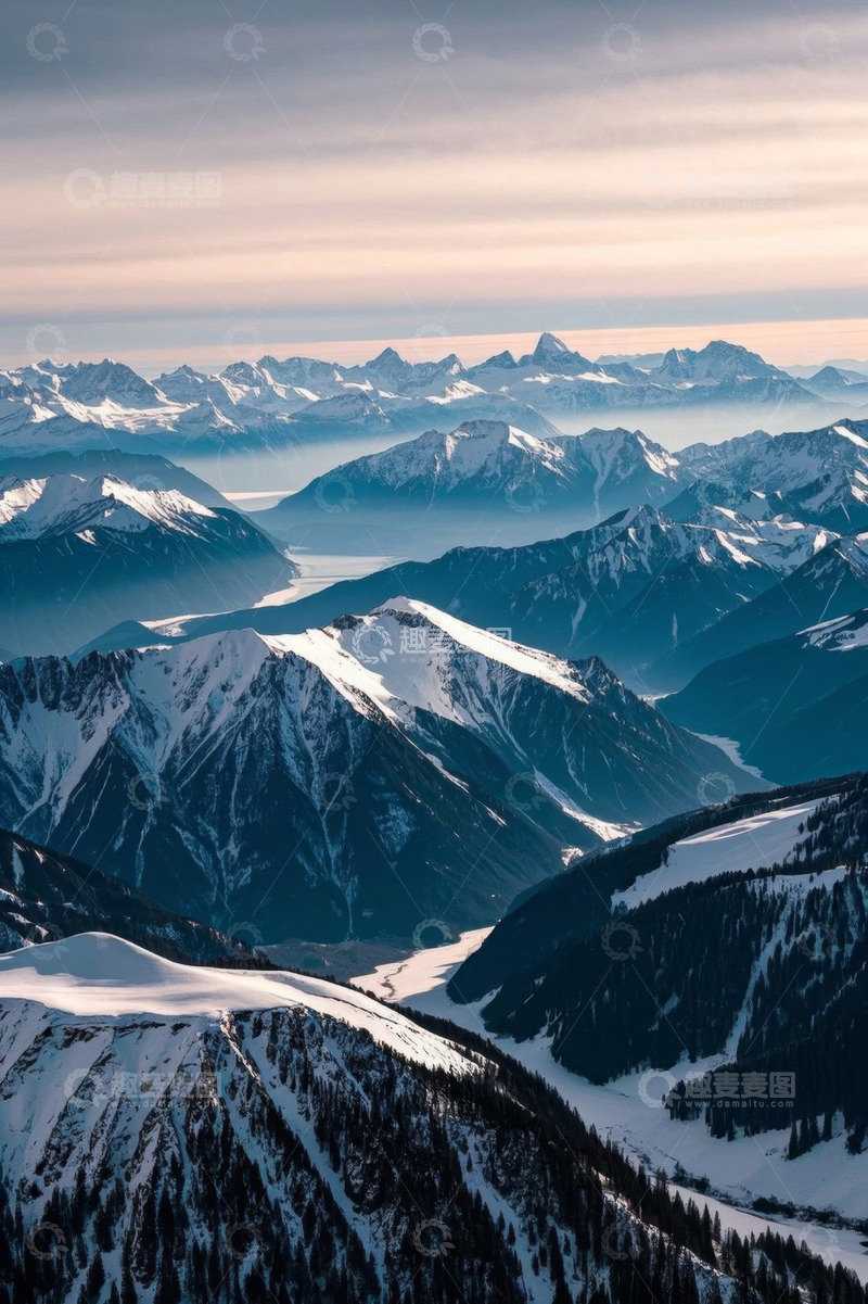 高清大图下载【趣麦麦图】雪山自然风光全景