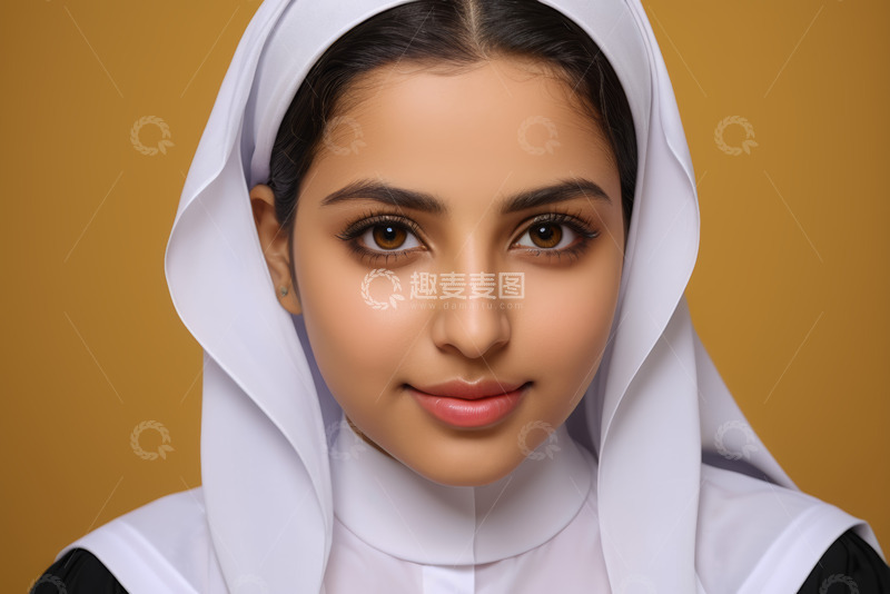 高清大图下载【趣麦麦图】修女正面特写