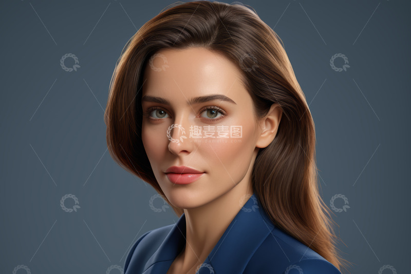 高清大图下载【趣麦麦图】职业女性半身肖像特写