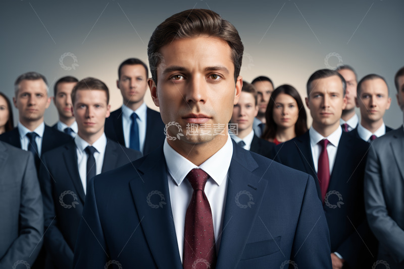 高清大图下载【趣麦麦图】商务团队正装合影