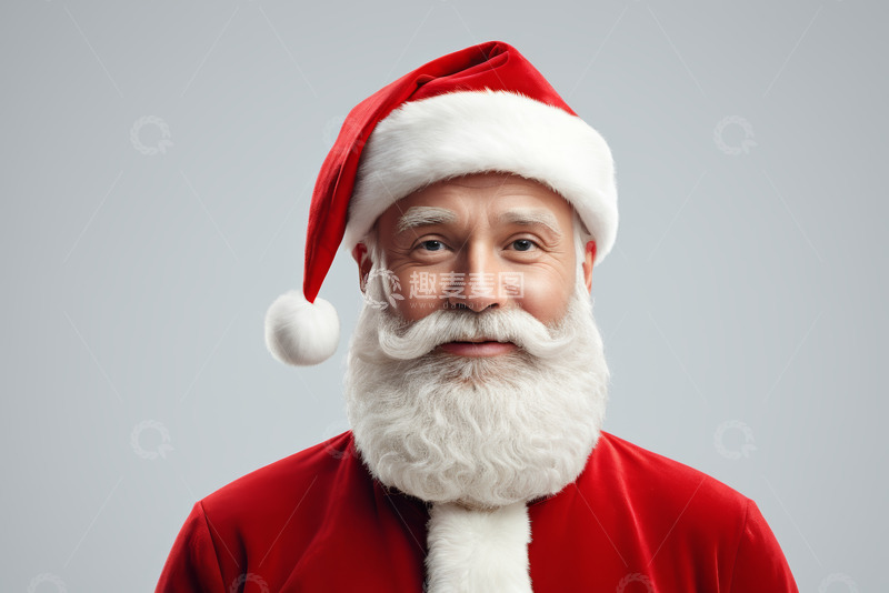 高清大图下载【趣麦麦图】圣诞老人正面肖像