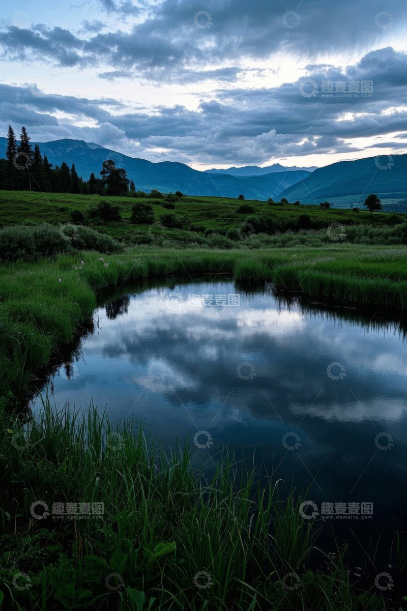 高清大图下载【趣麦麦图】户外山水草原自然风景