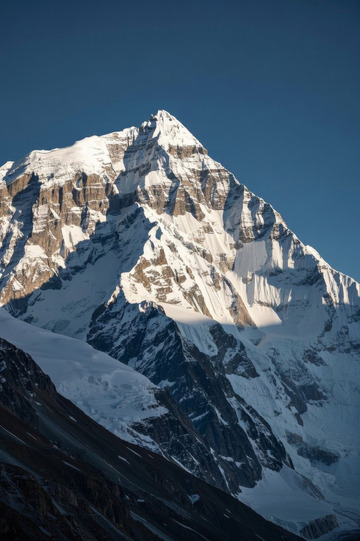 珠穆朗玛峰雪山全景