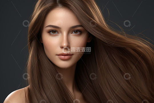 女性长发时尚肖像特写