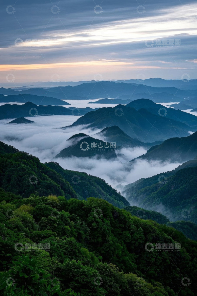 高清大图下载【趣麦麦图】山峦云海日出自然风光
