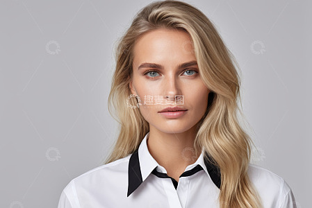 金发女子职业装肖像