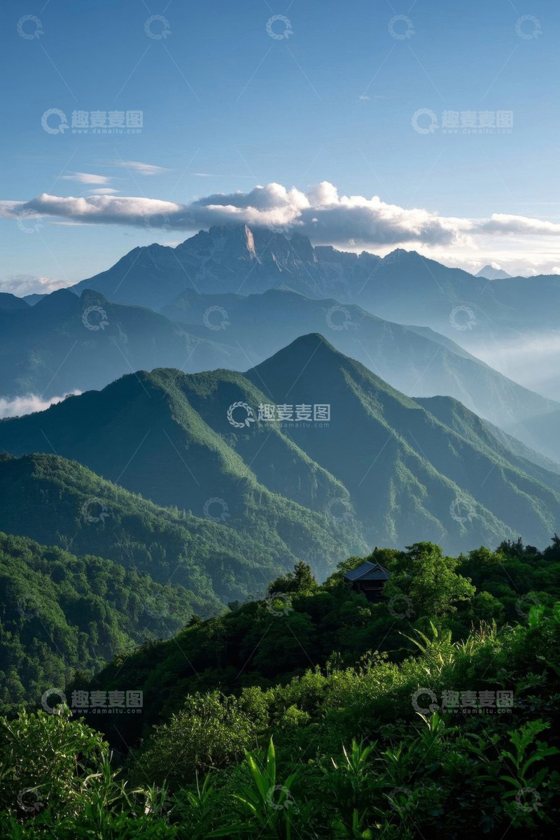 高清大图下载【趣麦麦图】青山云海自然风光