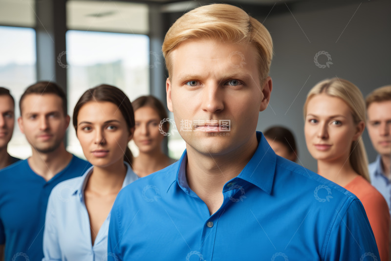 高清大图下载【趣麦麦图】商务团队人物集体肖像