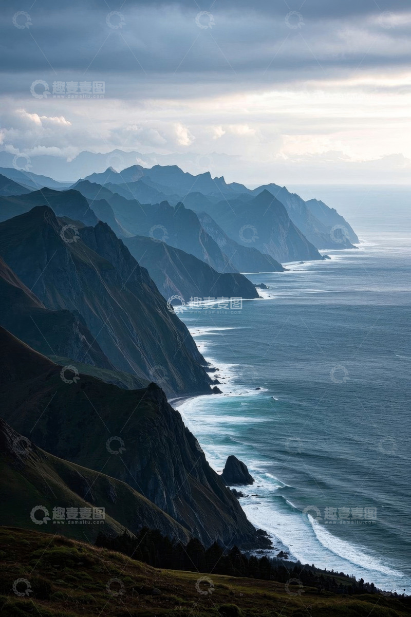高清大图下载【趣麦麦图】山海相依海岸线全景