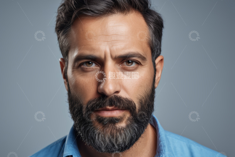 高清大图下载【趣麦麦图】男性面部特写肖像素材