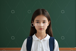 背书包的校园女孩