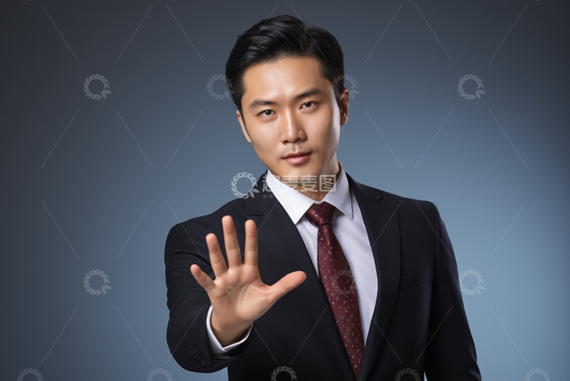 高清大图下载【趣麦麦图】商务男士伸手动作特写