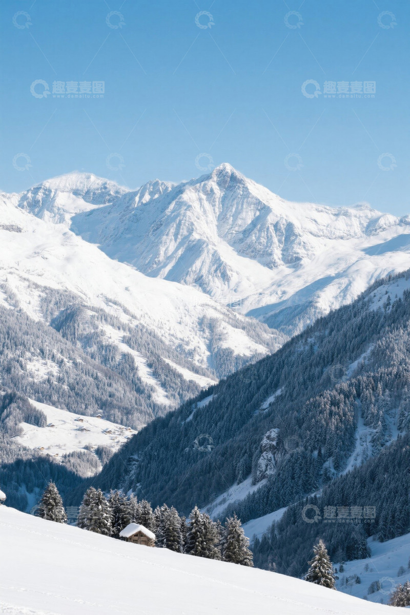 高清大图下载【趣麦麦图】雪山自然景观远景
