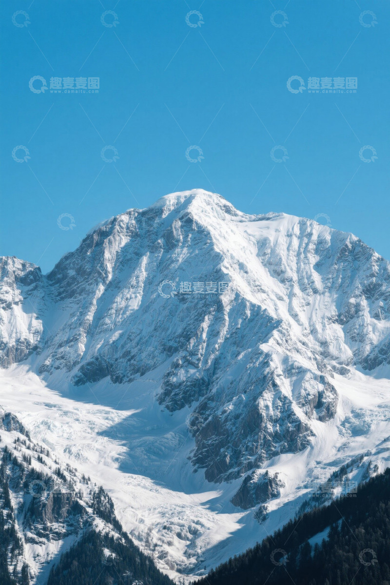 高清大图下载【趣麦麦图】雪山全景自然风光