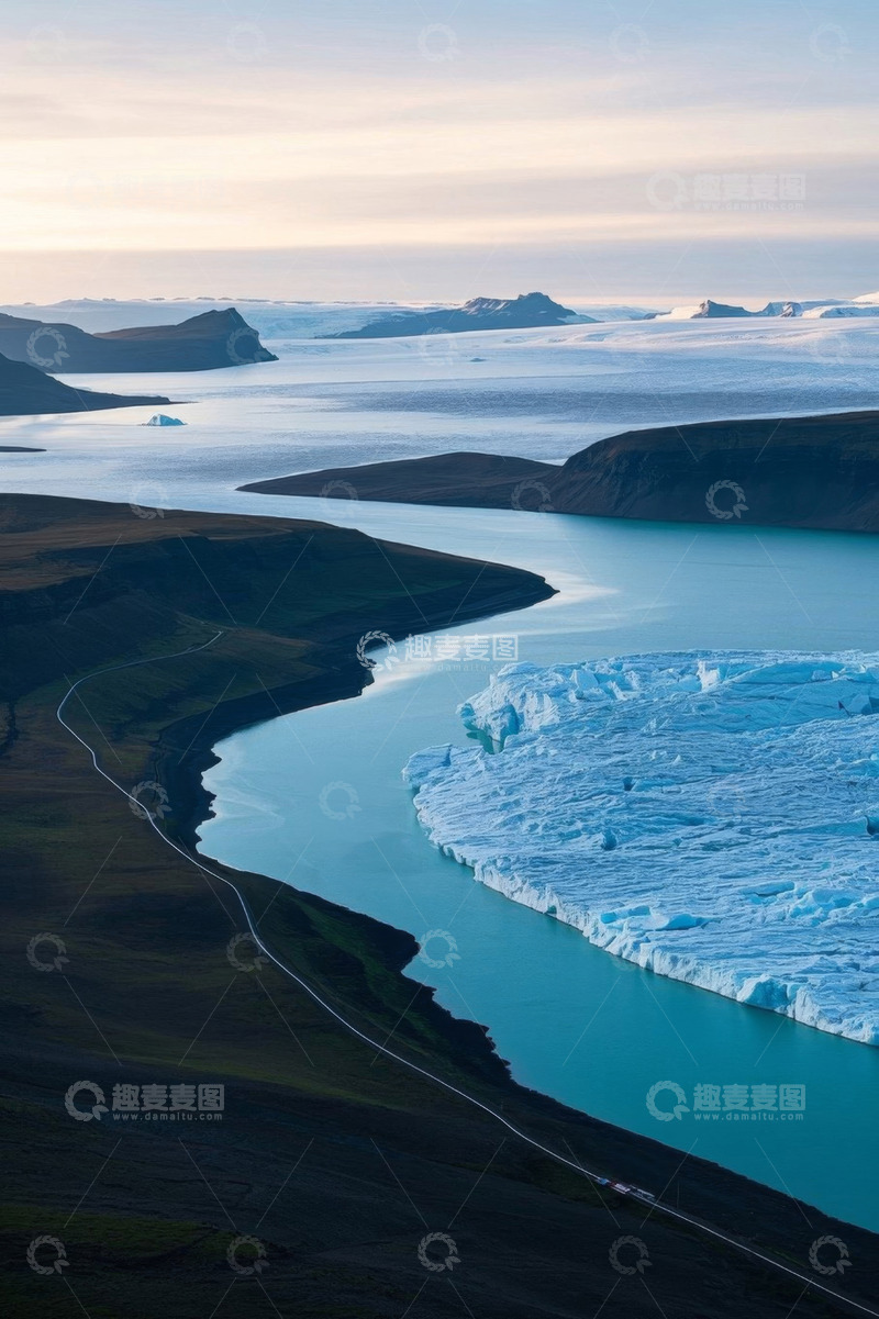 高清大图下载【趣麦麦图】冰岛冰川河流自然风光