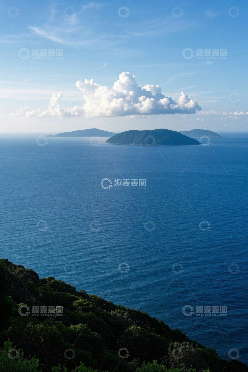 高清大图下载【趣麦麦图】山海景观全景
