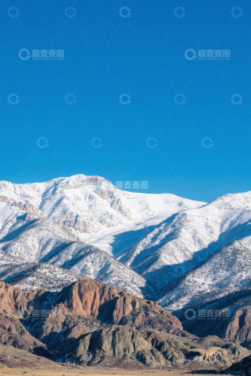 高清大图下载【趣麦麦图】雪山与山地全景自然风光