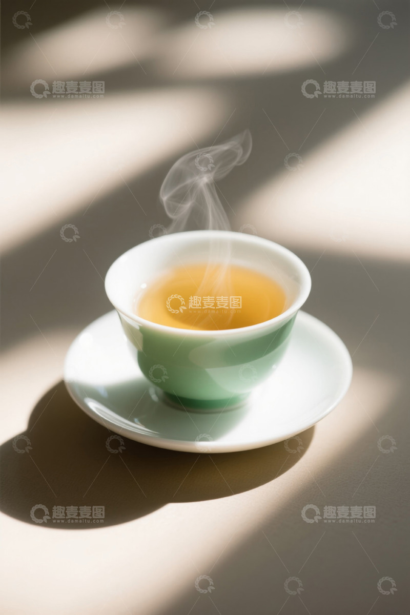 高清大图下载【趣麦麦图】阳光下的一杯热茶