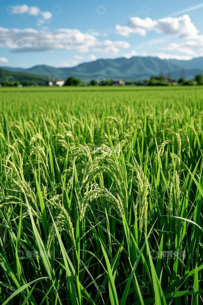 高清大图下载【趣麦麦图】广阔稻田自然风光