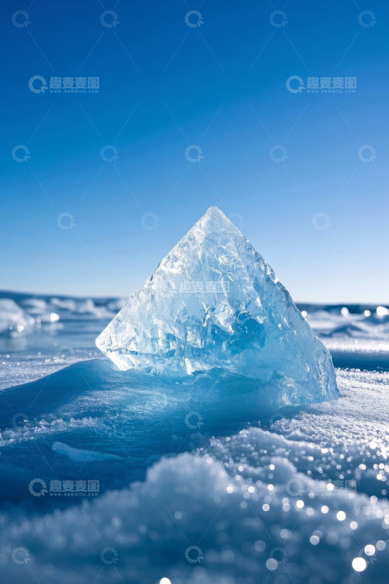 高清大图下载【趣麦麦图】户外冰块特写自然景象