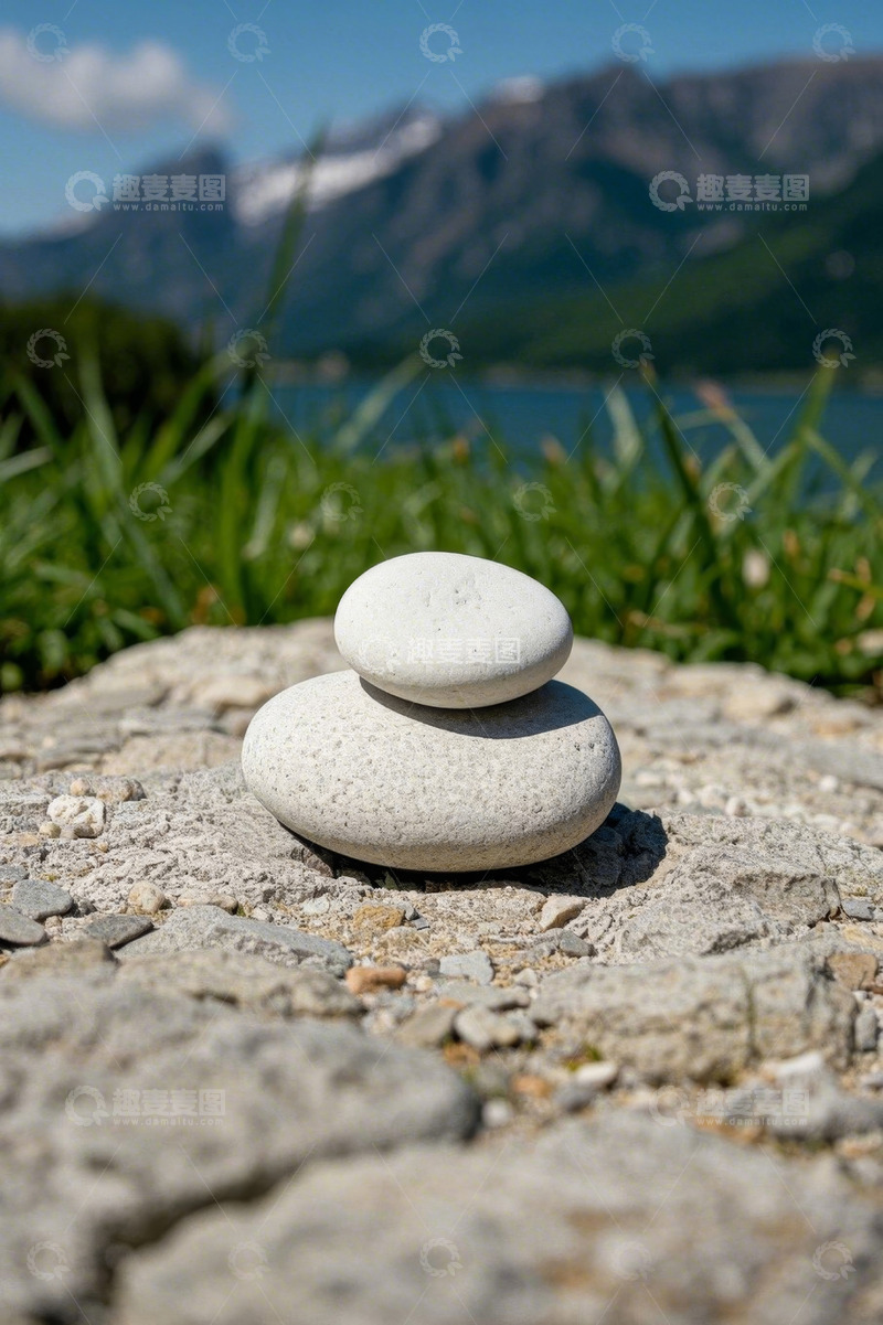 高清大图下载【趣麦麦图】户外自然景观中堆叠的石头