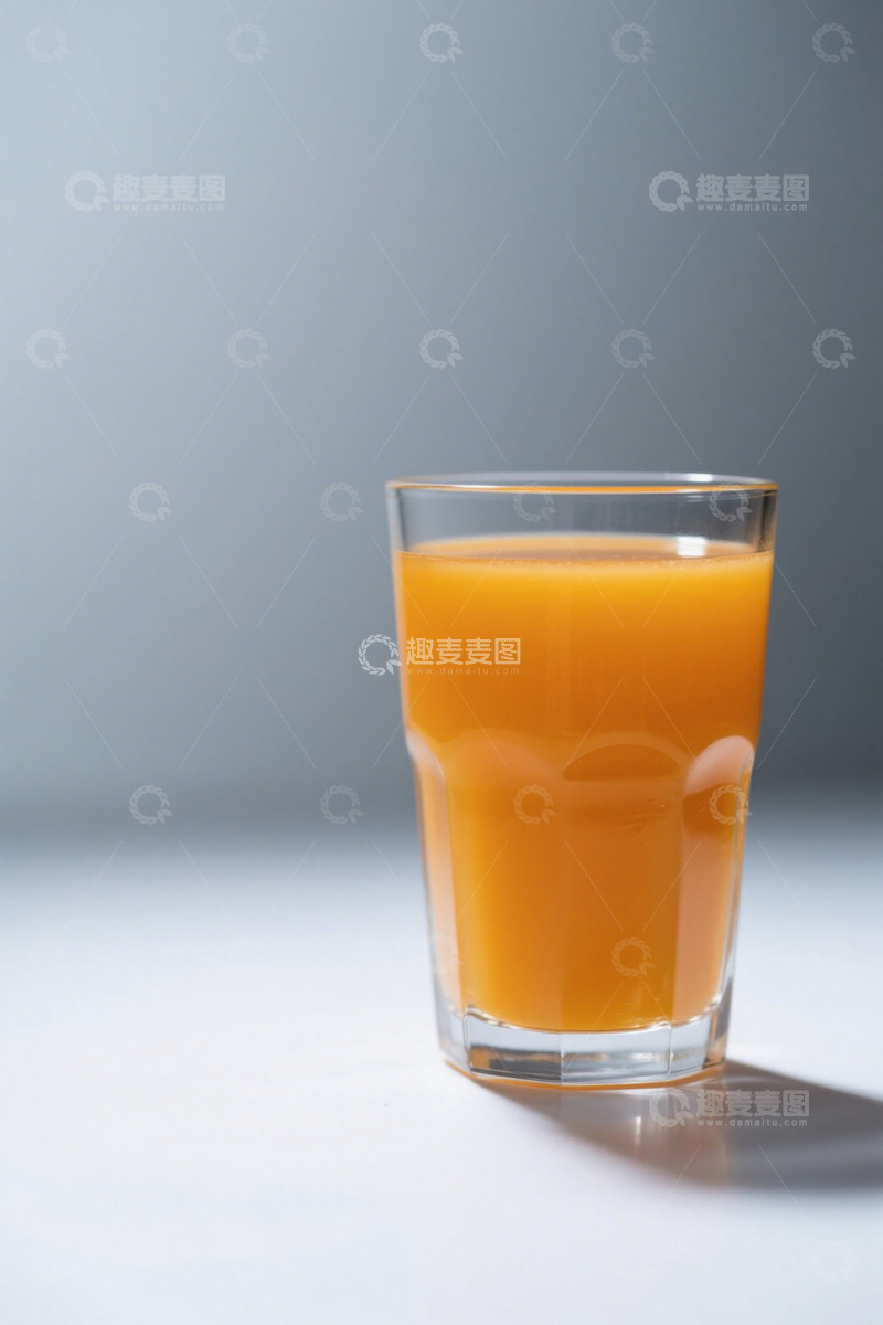 高清大图下载【趣麦麦图】玻璃杯装橙汁饮品素材