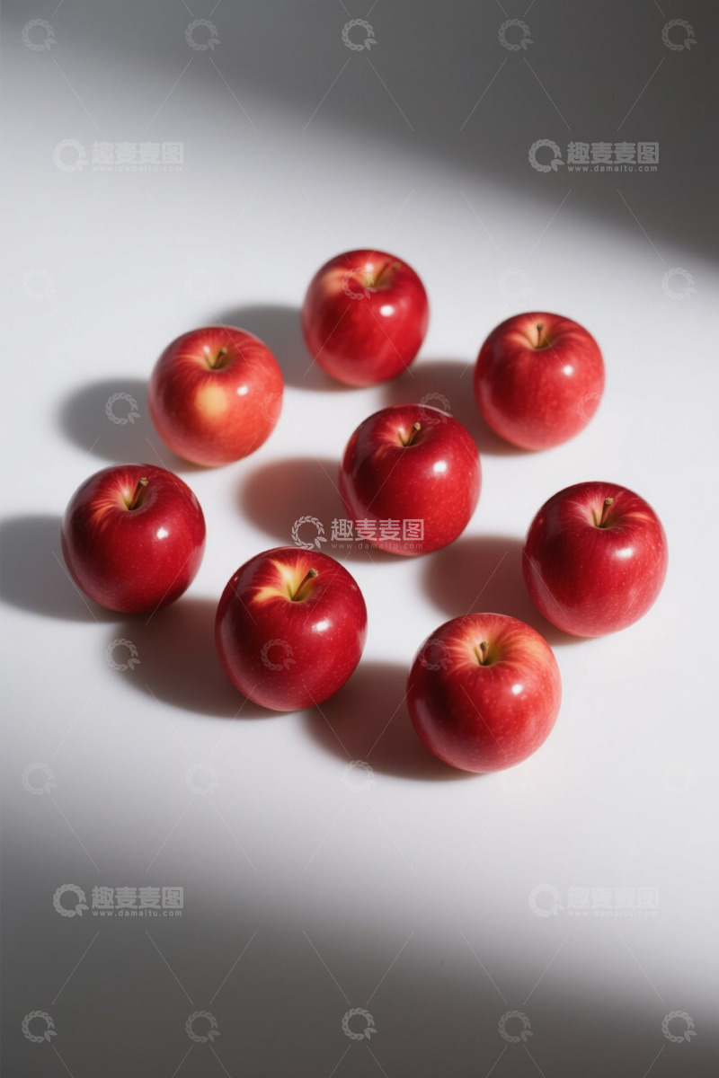 高清大图下载【趣麦麦图】红色苹果静物特写