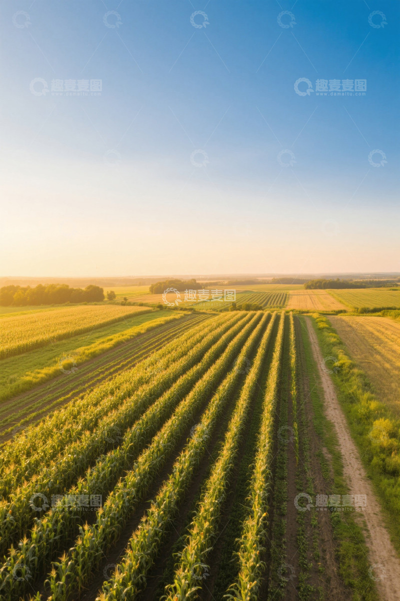 高清大图下载【趣麦麦图】航拍田园风光农田景色