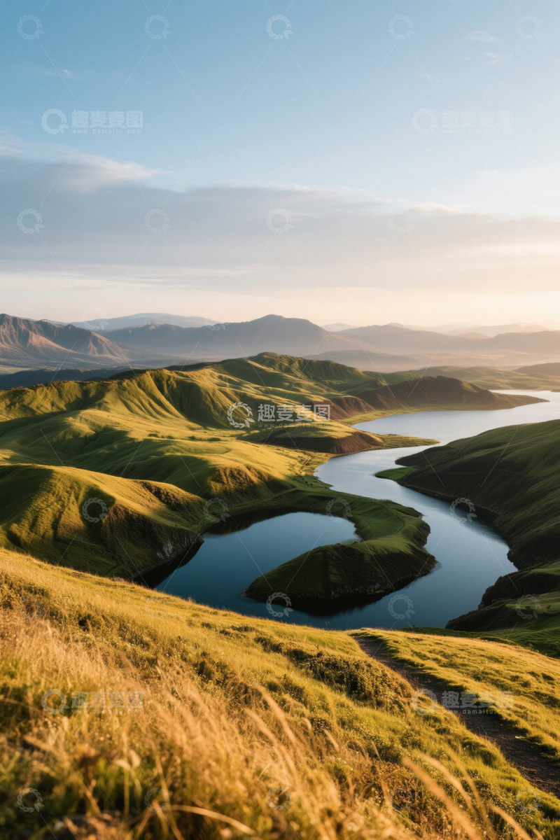高清大图下载【趣麦麦图】山间湖泊自然风光