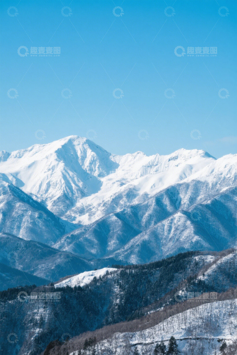 高清大图下载【趣麦麦图】雪山远景自然风光