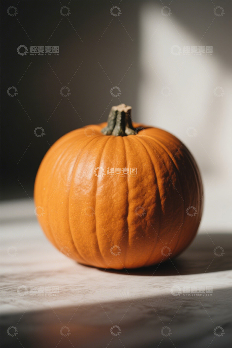 高清大图下载【趣麦麦图】橙色南瓜静物特写