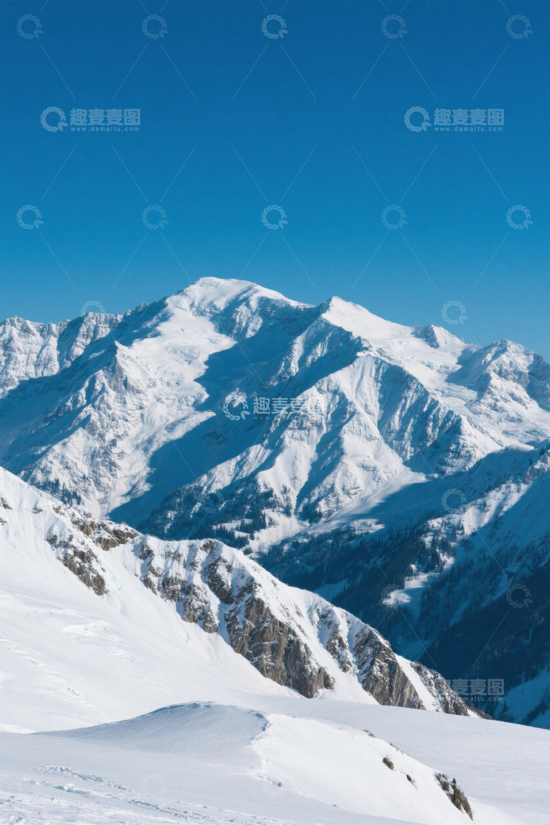 高清大图下载【趣麦麦图】雪山自然风光全景