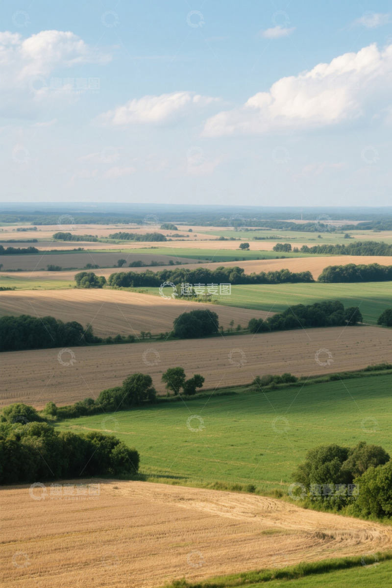 高清大图下载【趣麦麦图】田野乡村自然风光全景