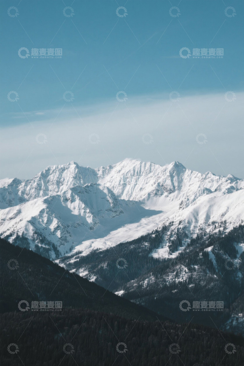 高清大图下载【趣麦麦图】雪山自然风光全景