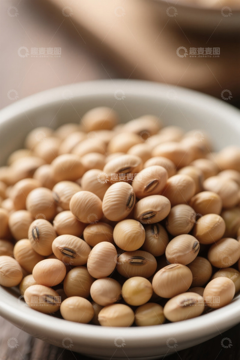 高清大图下载【趣麦麦图】碗中饱满大豆素材