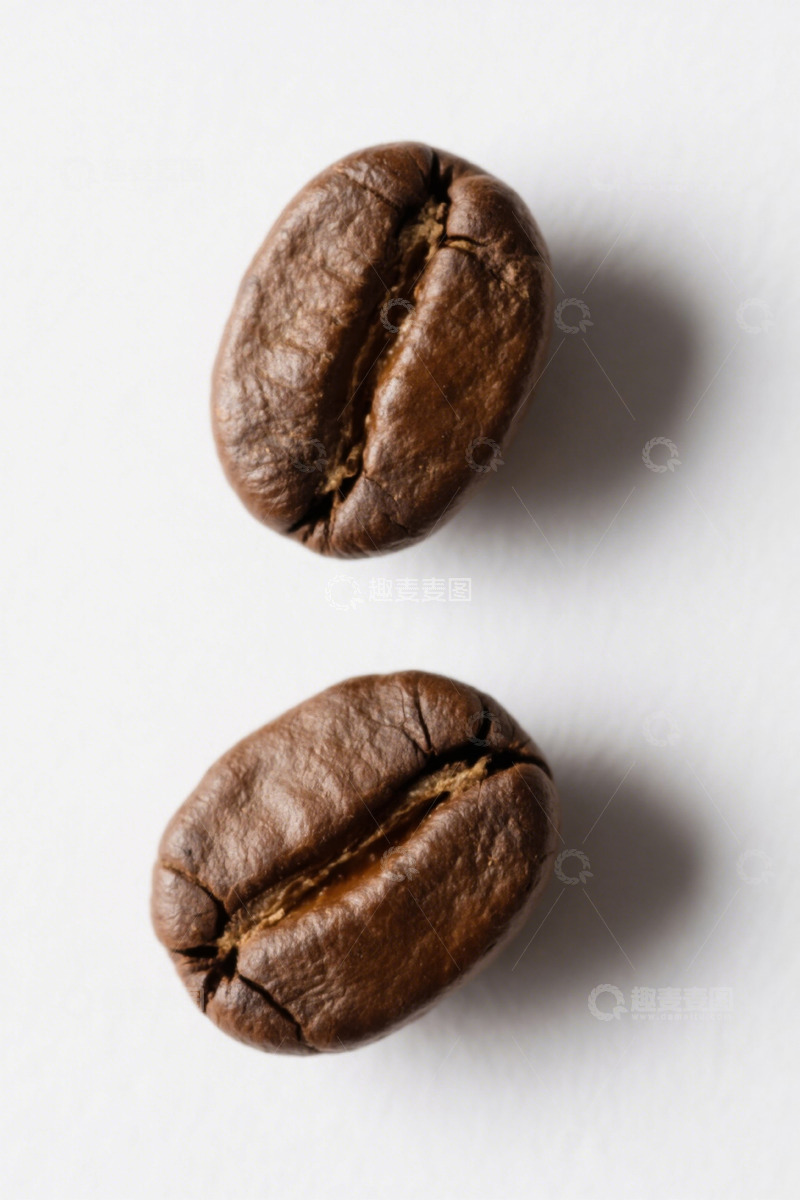 高清大图下载【趣麦麦图】两颗咖啡豆特写画面