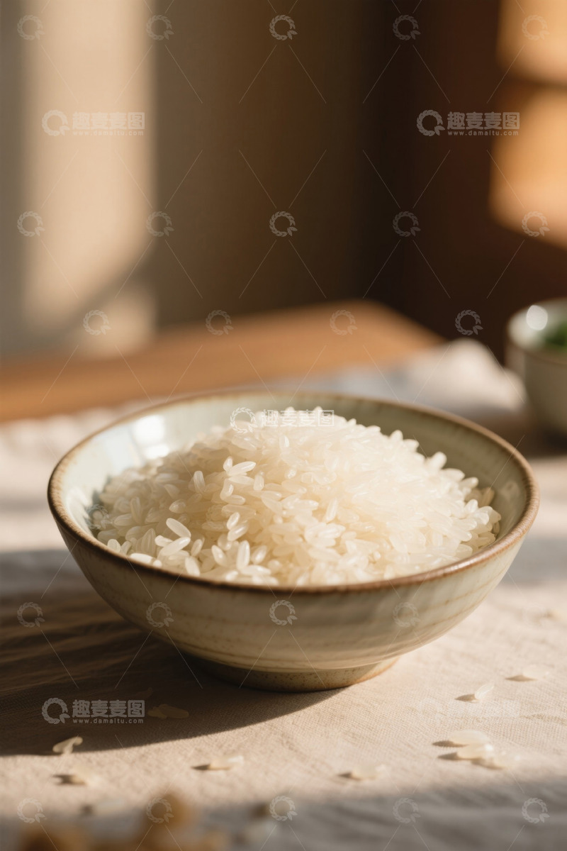 高清大图下载【趣麦麦图】碗装白米特写