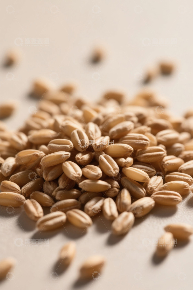 高清大图下载【趣麦麦图】散落的谷物特写